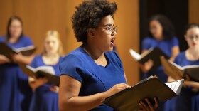 The UWF Singers music ensemble performing in the Music Hall in the Center for Fine and Performing Arts on Friday, Nov. 9, 2018.