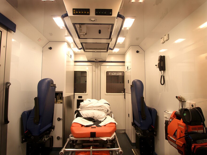 Inside of an ambulance