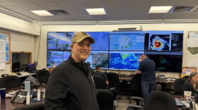 Hawaiʻi County Mayor Kimo Alameda at the Hawaiʻi County Civil Defense Agency’s headquarters in Hilo Bay on Saturday, Sept. 26, 2026.