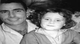Anne Serling with her father, TV writer Rod Serling.