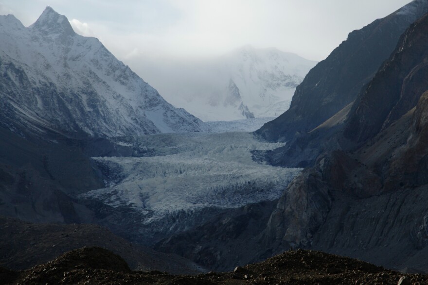 The Passu glacier, on the Karakoram highway that connects Pakistan to China, is shrinking, endangering the villages that rely on its melt.