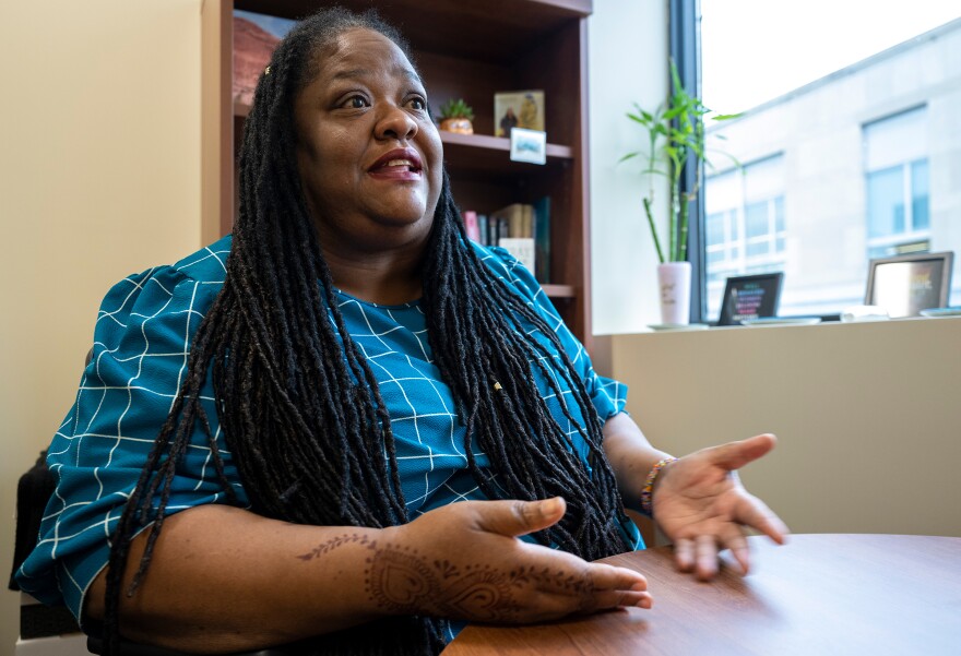 Yvette Young, co-lead for Shop Black CT during an interview at her office on July 24, 2024.