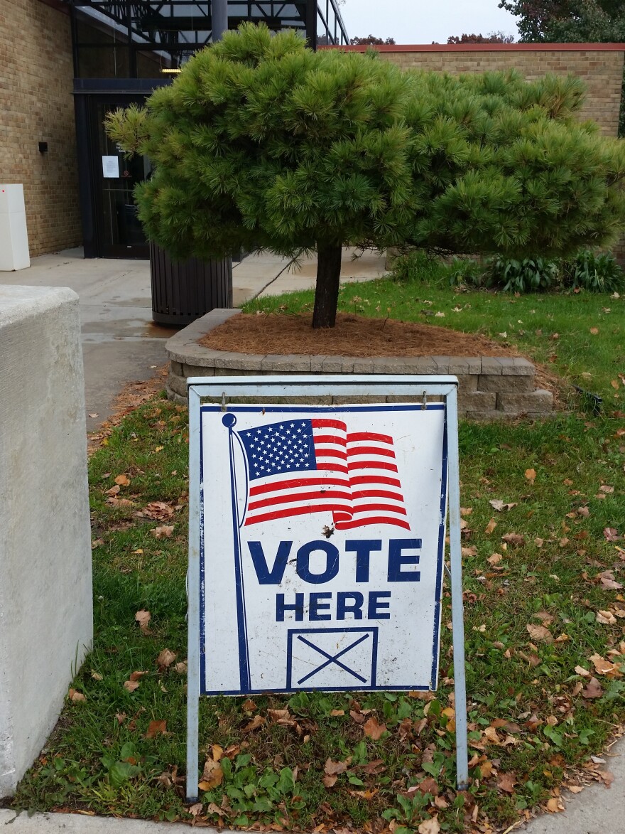 A polling location in Brighton, Mich.