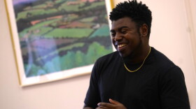 Lacroy Nixon smiles while leading a workshop at Phoebus' American Theatre in Hampton.