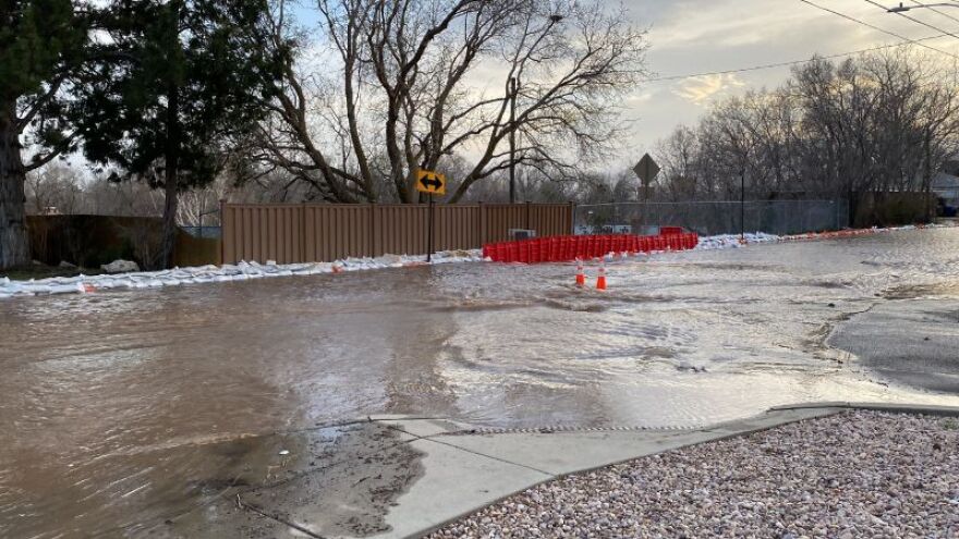 photo of a flooded street 