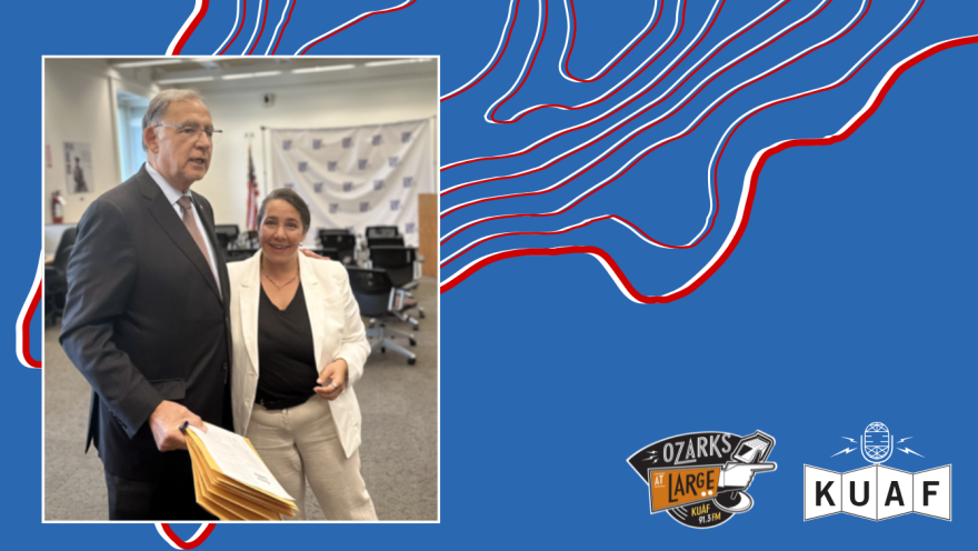 "Senator Boozman meets with Veterans History Project Director Monica Mohindra to submit interviews with Arkansas veterans to the Library of Congress collection."