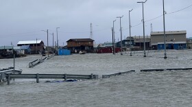 Roads near Kotzebue's dock were flooded Wednesday afternoon.