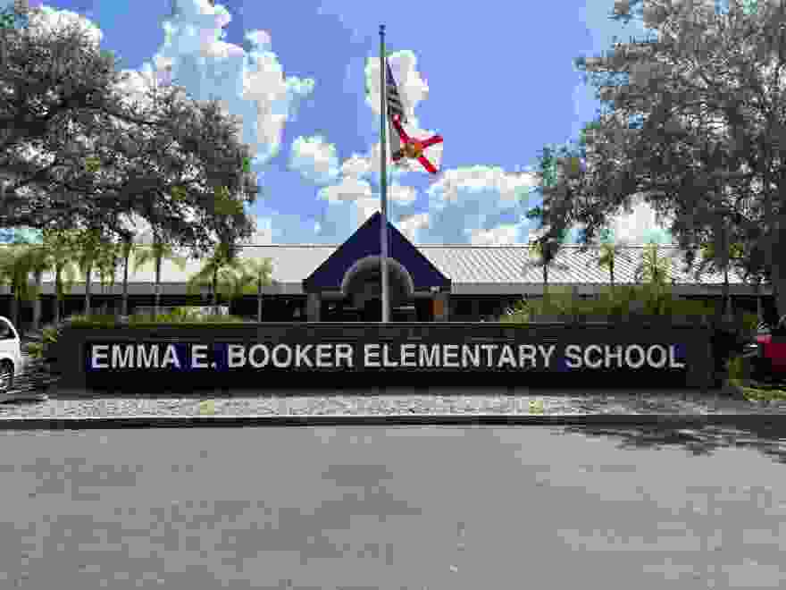 Emma E. Booker Elementary School is one of three targeted by an outside charter operator under Florida's controversial Schools of Hope law.