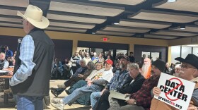 Charley Pearson speaks to the Sand Springs City Council Tuesday night at Charles Page High School