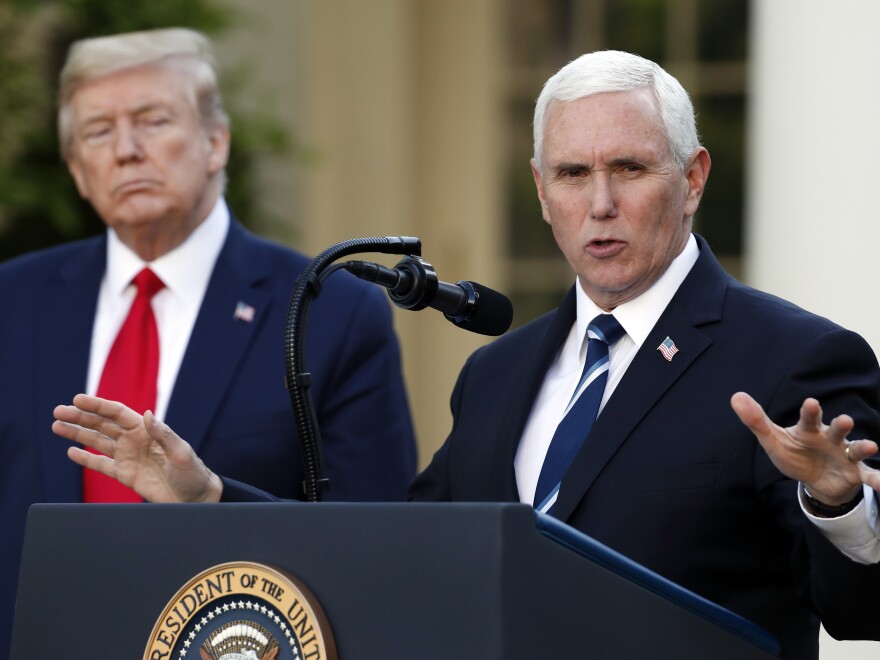 Vice President Pence joined President Trump on Monday to announce a federal "blueprint" to help states ramp up their testing of the virus.