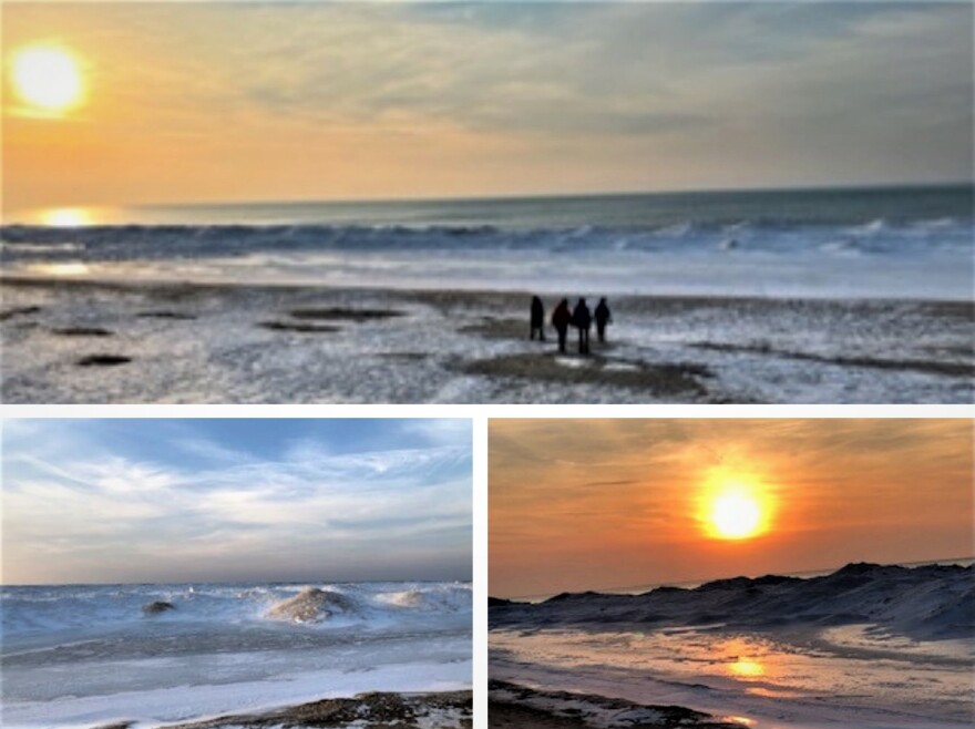 Ice shelves, Lake Michigan