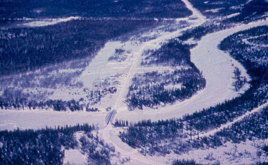 Aerial shot of Soldotna, 1950.