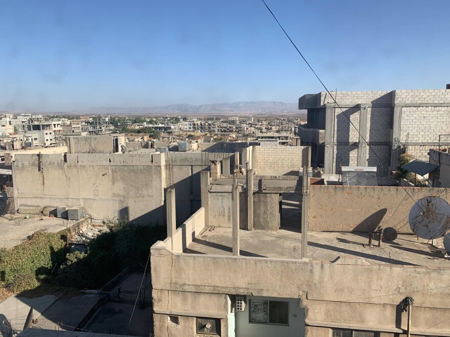 The Syrian town of Derik is about a half-hour drive from the Iraqi border and a few hours' drive away from where Turkish-backed troops are pummeling Syrian Kurdish forces, as U.S. troops quickly withdraw.