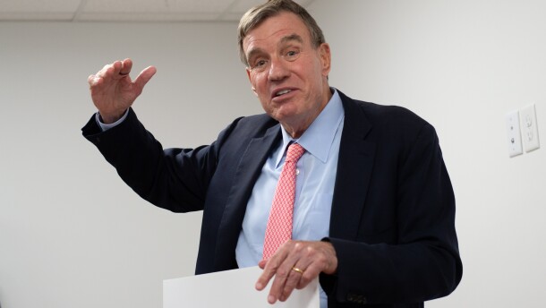 Sen. Mark Warner met with community leaders at Commerce Village in Harrisonburg, a permanent supportive housing community for chronically homeless veterans and the medically vulnerable population.