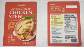 Sempio Food Services Inc., located in Cerritos, Calif., is recalling approximately 4,596 pounds of ready-to-eat chicken stew products that were imported from the Republic of Korea without the benefit of import reinspection into the United States.