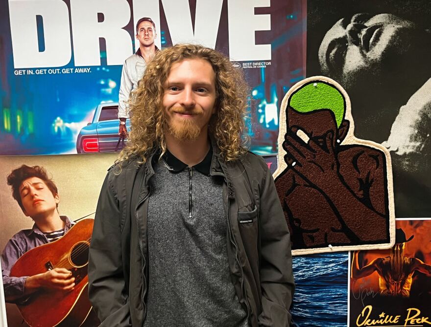 Justin Topp at the North State Public Radio office in Chico, Calif. on Oct. 27, 2024.
