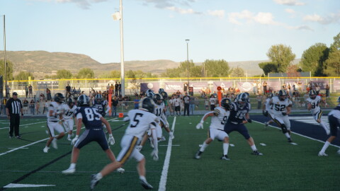 The Deer Creek Riverhawks in blue face the Wasatch Wasps in yellow Friday night.
