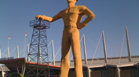 The Golden Driller on the Tulsa Fairgrounds