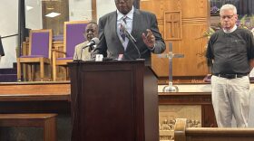 Rev. R.B. Holmes Jr., pastor of Bethel Missionary Baptist Church in Tallahassee, during a July 8, 2026, press conference on the expiration of temporary protected status for Haitians and possible mass deportations.