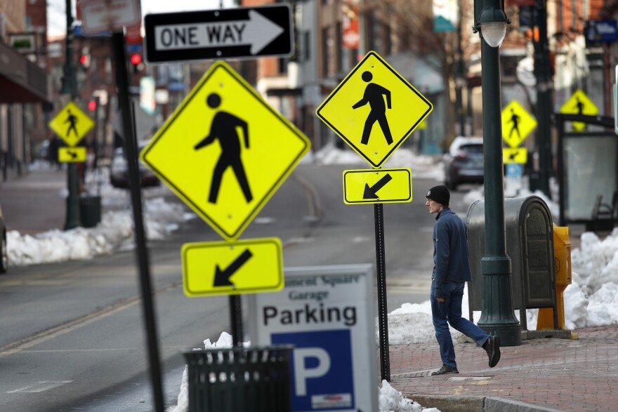 Pedestrian street signs