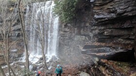 Hikers traverse the Glen Onoko Falls Trail before it was shut down by the Pennsylvania Game Commission in 2019.