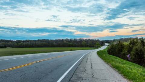 A rural highway in Missouri.