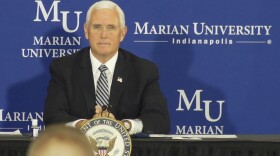 During a roundtable discussion hosted by Marian University in Indianapolis, Pence highlighted the many wraparound services K-12 schools provide.