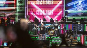The Guns N' Roses rock band performs during the Vive Latino music festival in Mexico City, Saturday, March 13, 2020.