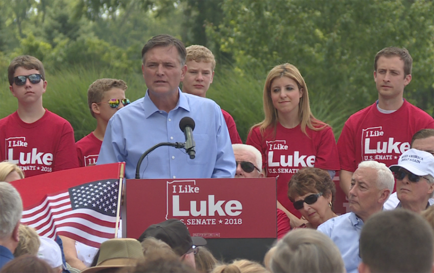 In his speech Messer targeted Democratic incumbent Senator Joe Donnelly, saying Donnelly is "part of the liberal status quo."