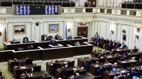 House Speaker Charles McCall, R-Atoka, gives a farewell speech on the House floor to recognize his final days in the state Legislature on May 22, 2024, at the state Capitol. Dozens of laws passed this session went into effect on Monday.