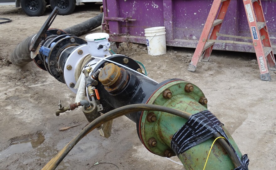 During the 24-hour test, water was pumped from Campbell's municipal well.