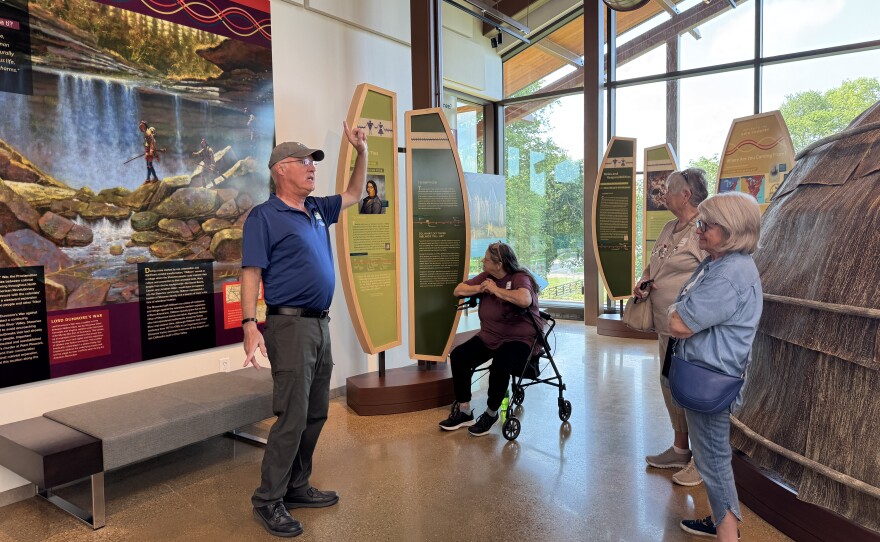 The trip participants took a tour of the interpretive center inside of the Great Council State Park. It's built at Old Chillicothe, a famous Shawnee village.
