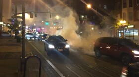 Teargas on the corner of High and Town Streets