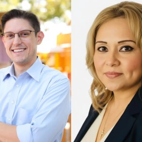 Adrian Reyna (Democrat) and Michelle Barrientes Vela (D)