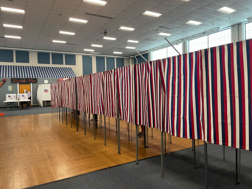 The state primary election polling place at Winnacunnet High School in Hampton, NH, on Sept. 8, 2026.