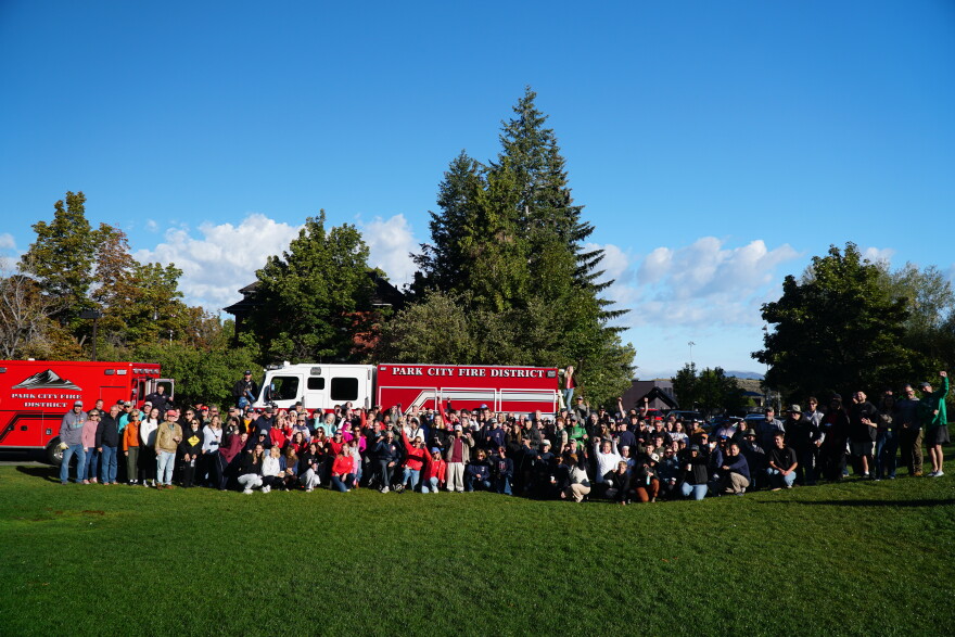 Volunteers gather before starting their projects Sept. 19.