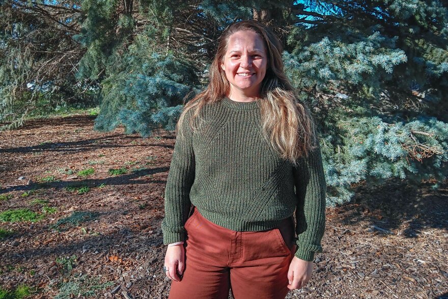 Devon Cole, pictured here outside the KUER studios at the University of Utah, Dec. 30, 2025, is getting married in July. Sticker shock at the rising cost of weddings has prompted her to find creative ways to save money.