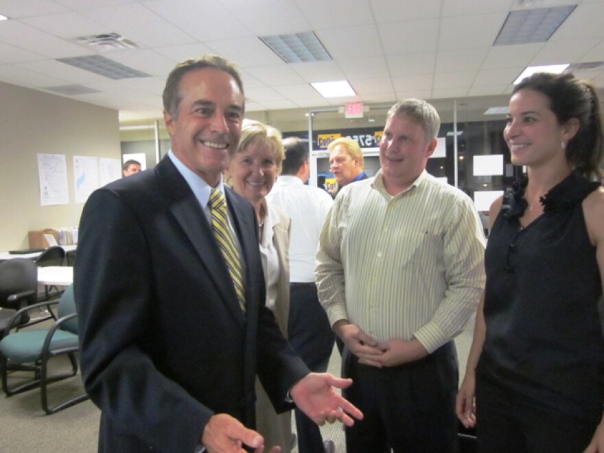 Erie County Executive Chris Collins with supporters at campaign headquarters
