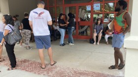 People wait to get into the newly re-opened Sweet Tomatoes restaurant in South Fort Myers. The place had been closed the past six years.