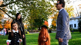 Westport resident Chris Tierno and his wife, Nicole, are dressed up as members of the Addams family alongside their children at the annual Westport Halloween Parade on 10/28/26, Tierno and his wife say they're more scared about cost of living issues like inflation.
