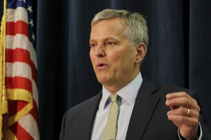 North Carolina Attorney General Josh Stein speaks during a news conference.