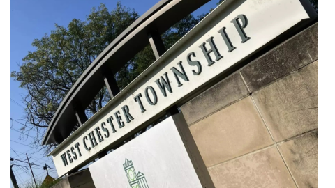 West Chester Township sign in a close up photo outdoors