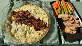 California artichoke dip. (Kathy Gunst/Here & Now)