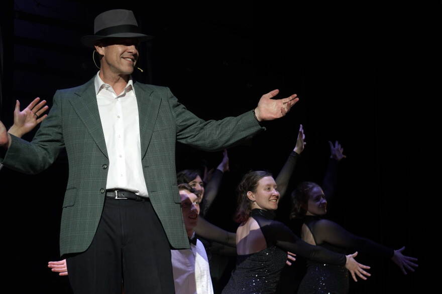 Michael Burton rehearses "It Had to Be You" at the Triumvirate Theatre in Kenai, Alaska, on Monday, Oct. 19, 2026.