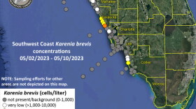 Map of red tide