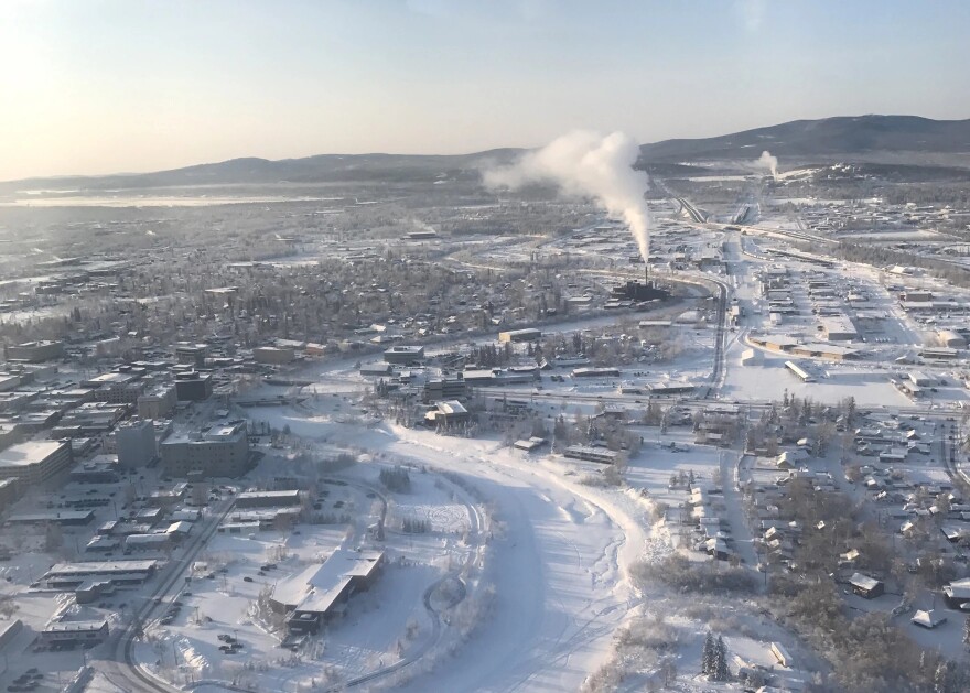 Downtown Fairbanks on a chilly February morning.