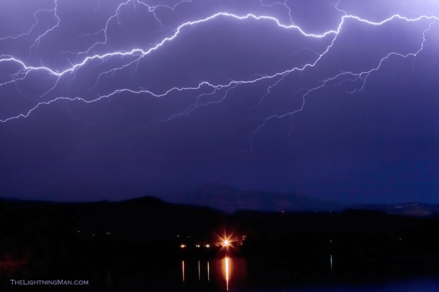 Thunderstorms with strong winds and heavy rains triggered tornado and food warnings Saturday night.