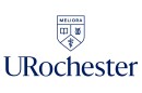 The University of Rochester's logo redesign includes new typography, an updated color scheme, and a prominent new visual shorthand for the school: URochester.