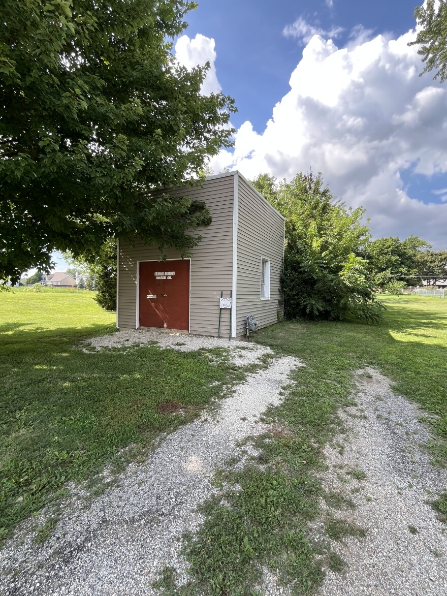 The Colonial Meadows Water Company well head building just off Oakland Avenue is in an unincorporated Bloomington subdivision.