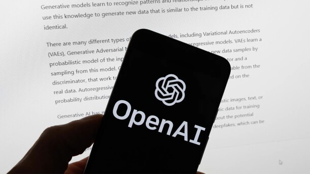 OpenAI had its own ballot initiative regulating childrens' use of chatbots. It has since combined forces with advocacy group Common Sense Media. The OpenAI logo on a mobile phone in front of a computer screen displaying output from ChatGPT, on March 21, 2023.